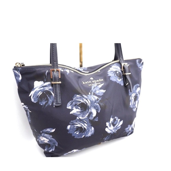 Kate Spade New York nylon leather trimmed floral tote - Picture 2 of 6